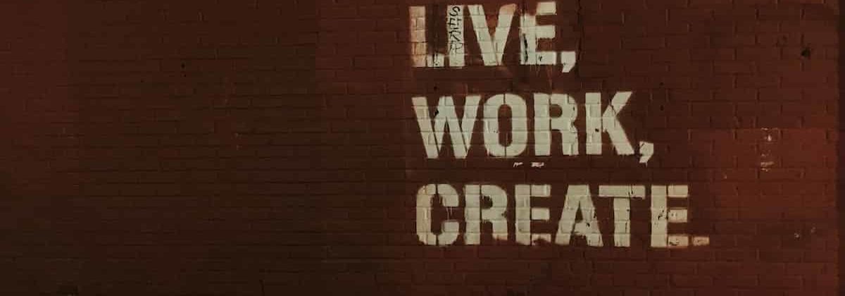 live work create graffiti on wall
